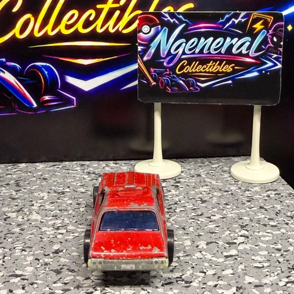 Vintage Hot Wheels Redline 442 Oldsmobile Red 1970 Hong Kong Diecast Car